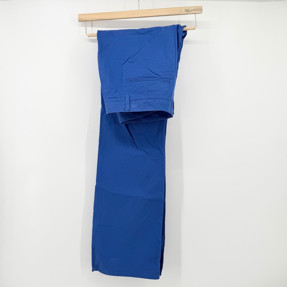 Bonobos Mens 34x34 Washed Chinos Boot Fit Royal Blue Stretch Cotton Pants